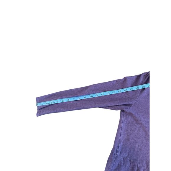 Cut Loose Top‎ Purple V-Neck 3/4 Sleeve Linen Cotton Jersey Tuck Front Medium - Picture 12 of 13